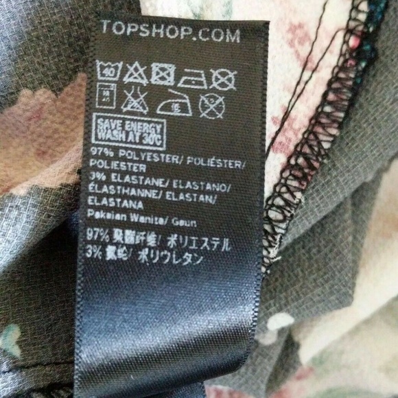 Topshop Patchwork Cold Shoulder Floral Dress Sz 4 - Picture 7 of 8